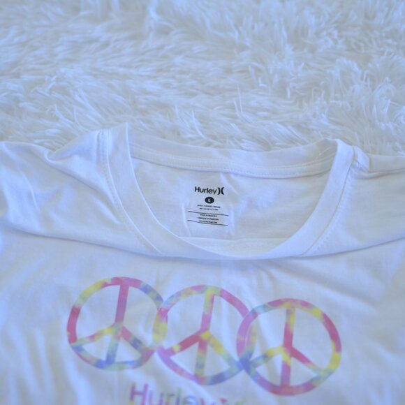 Hurley Girl's Peace Tee Shirt Size L - Picture 3 of 3